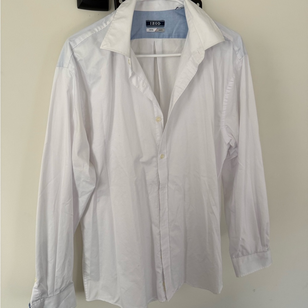 Izod White Dress Shirt for Men